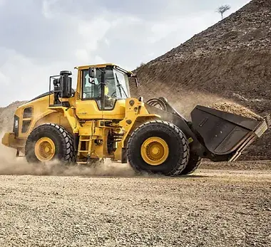 ORE wheel loader fleet — 3 to 8 yard Volvo loaders